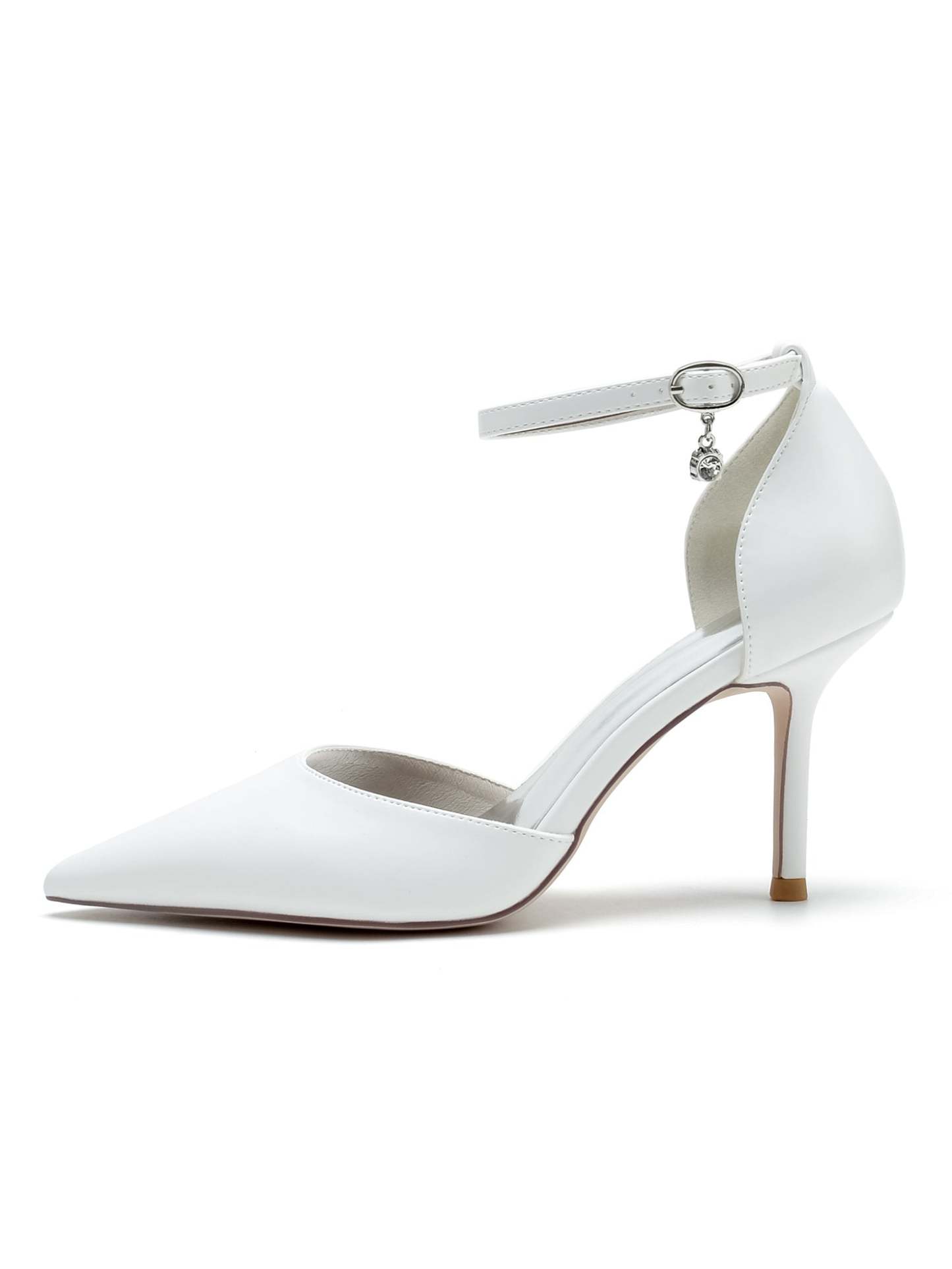 Bridesmaid Wedding Shoes for Women with Rhinestones and Pointed Toe High Heels