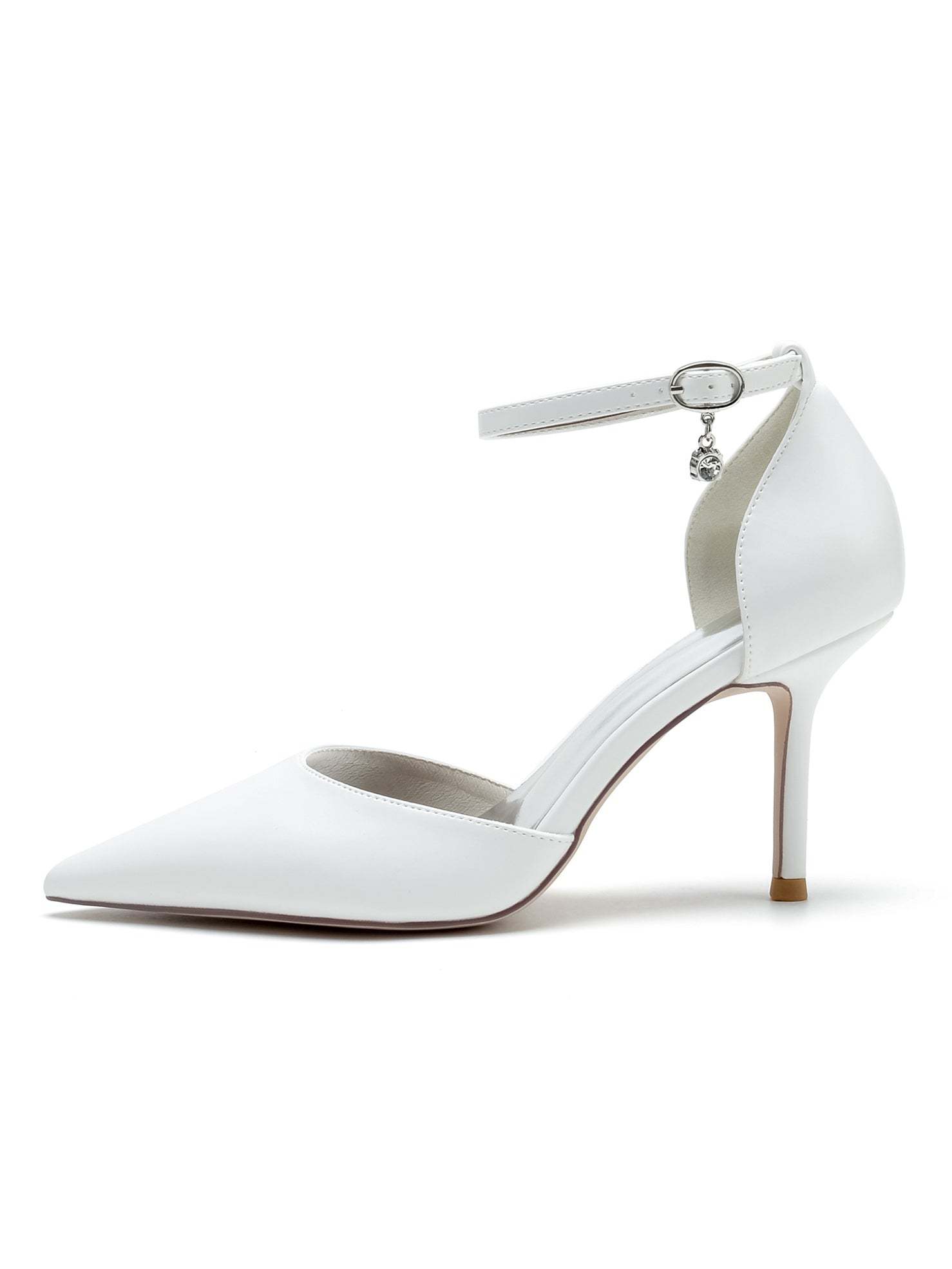 Bridesmaid Wedding Shoes for Women with Rhinestones and Pointed Toe High Heels