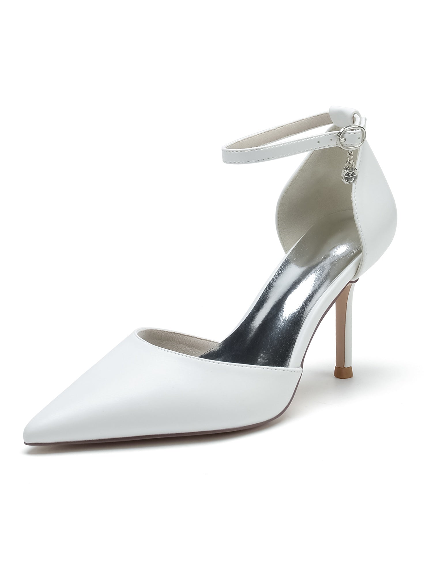 Bridesmaid Wedding Shoes for Women with Rhinestones and Pointed Toe High Heels