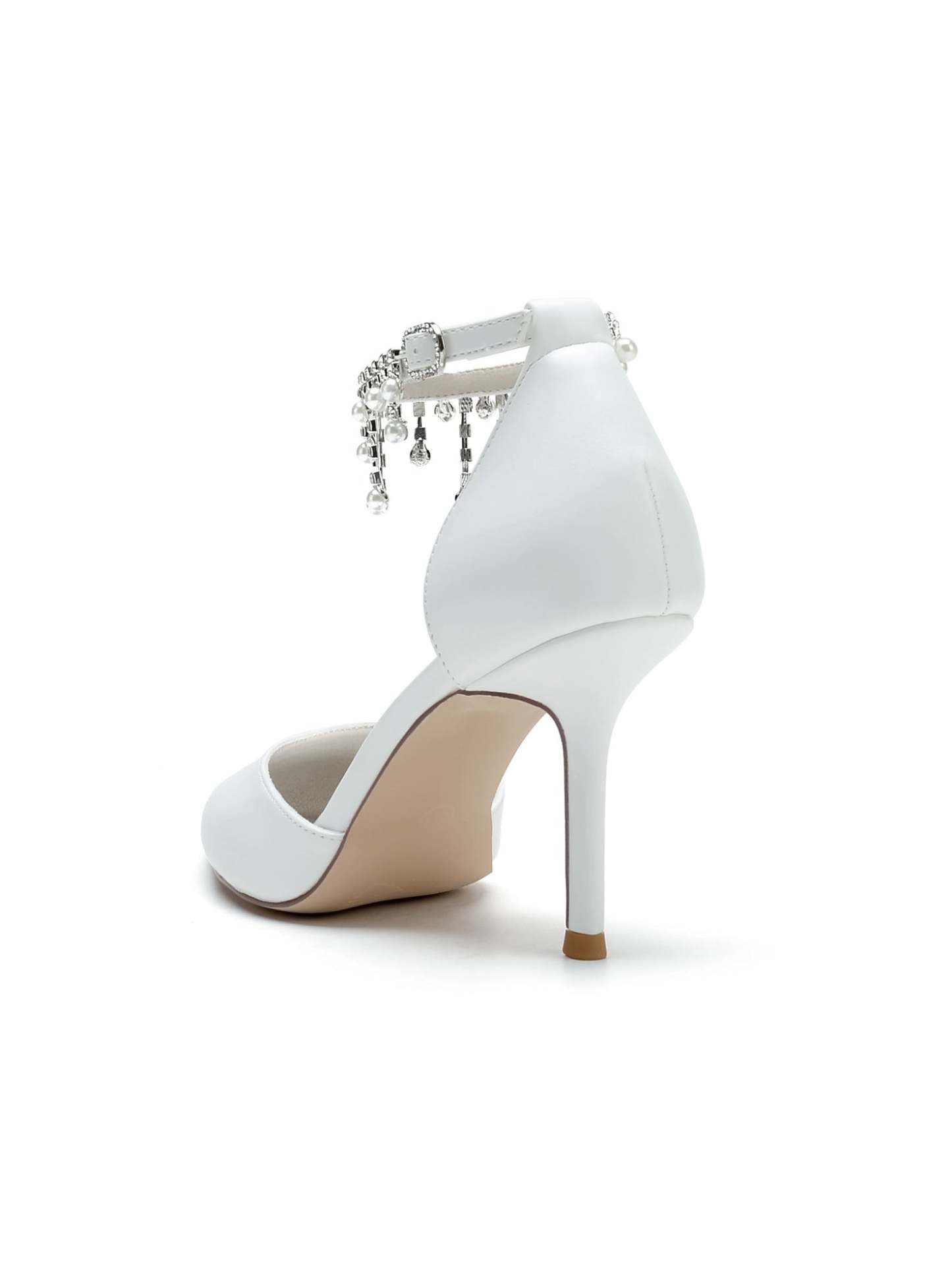 Bridesmaid Wedding Shoes for Women with Rhinestone Accents and Pointed Toe