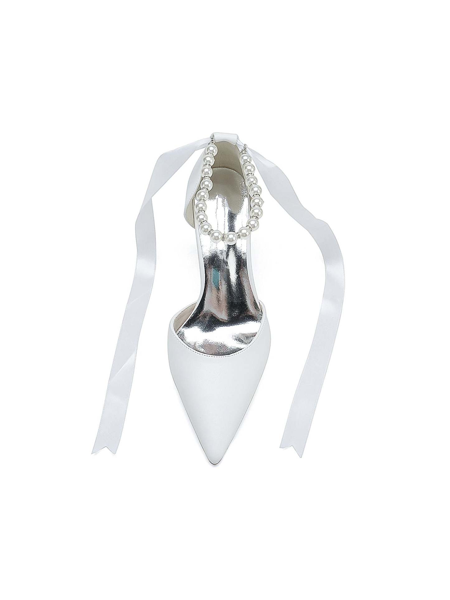 Beaded High Heel Bridesmaid Shoes with Pointed Toe for Women