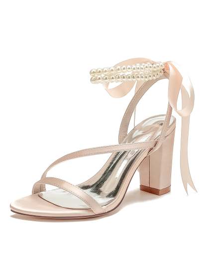 Beaded High Heel Bridesmaid Shoes for Women's Weddings