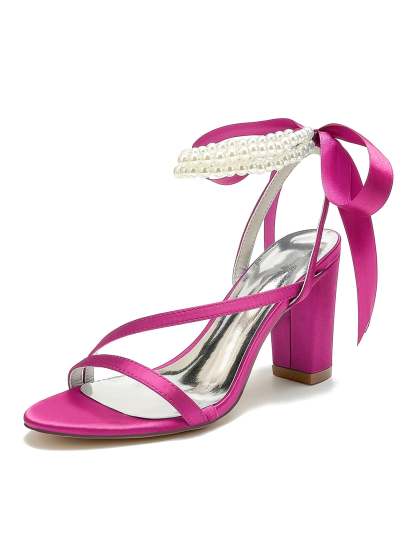 Beaded High Heel Bridesmaid Shoes for Women's Weddings