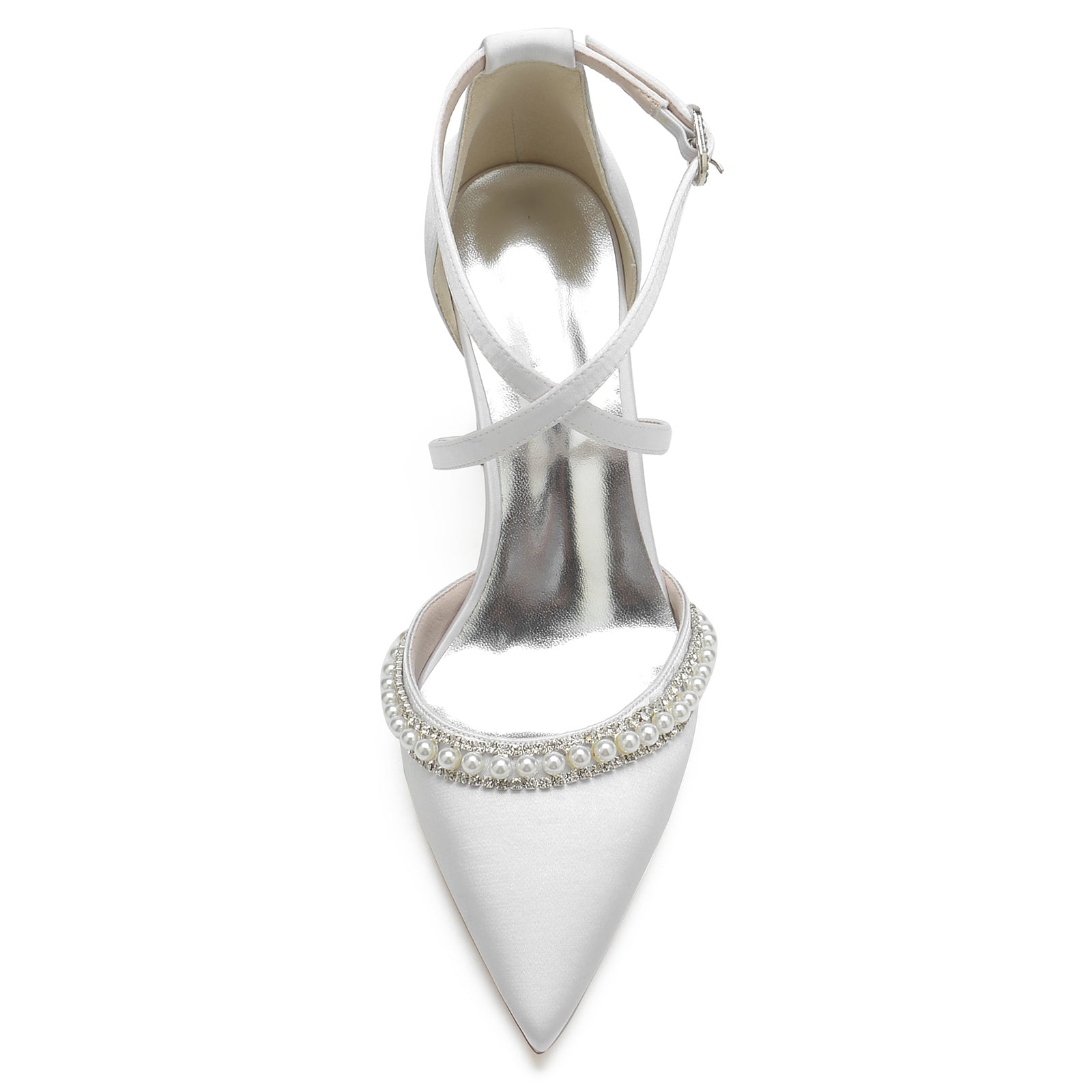 Bridal Shoes for Women with Chunky Straps and Pearl Details