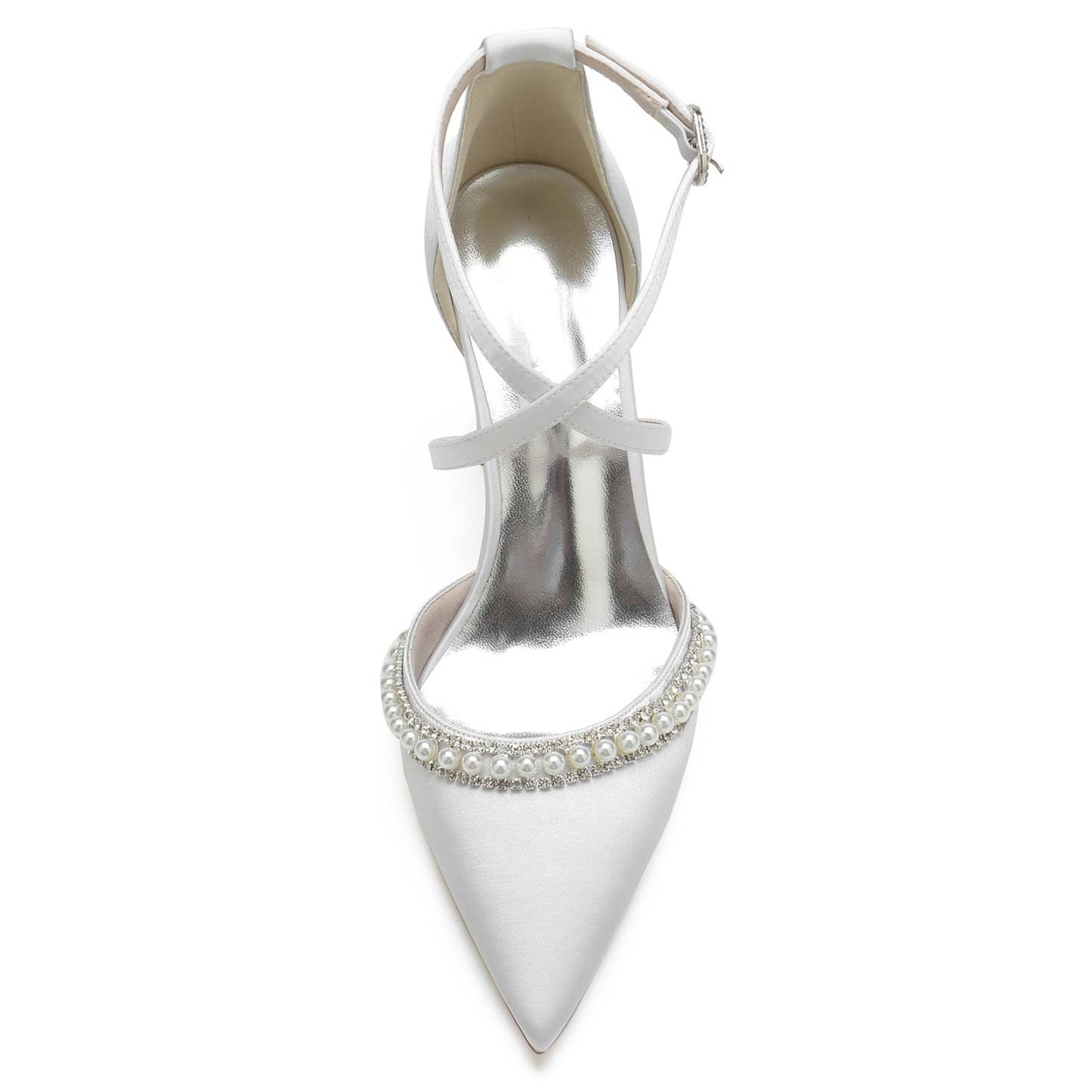 Bridal Shoes for Women with Chunky Straps and Pearl Details
