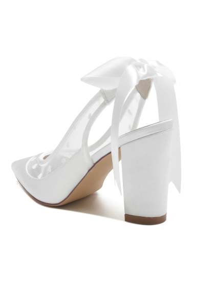 Bridesmaid Shoes for Women with Lace and Pointed Toe in High Heel