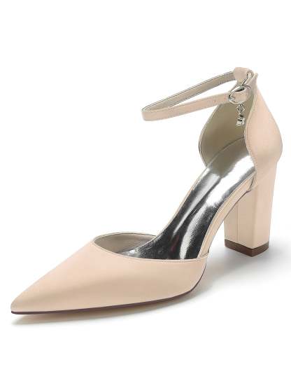 Bridal High Heel Pointed Toe Shoes with Rhinestones for Women