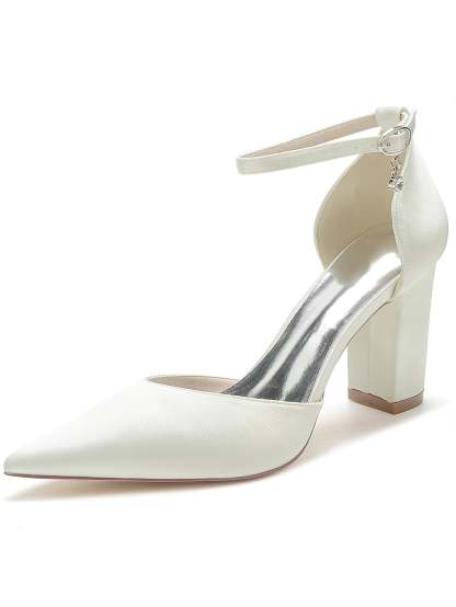 Bridal High Heel Pointed Toe Shoes with Rhinestones for Women