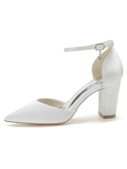 Bridal High Heel Pointed Toe Shoes with Rhinestones for Women