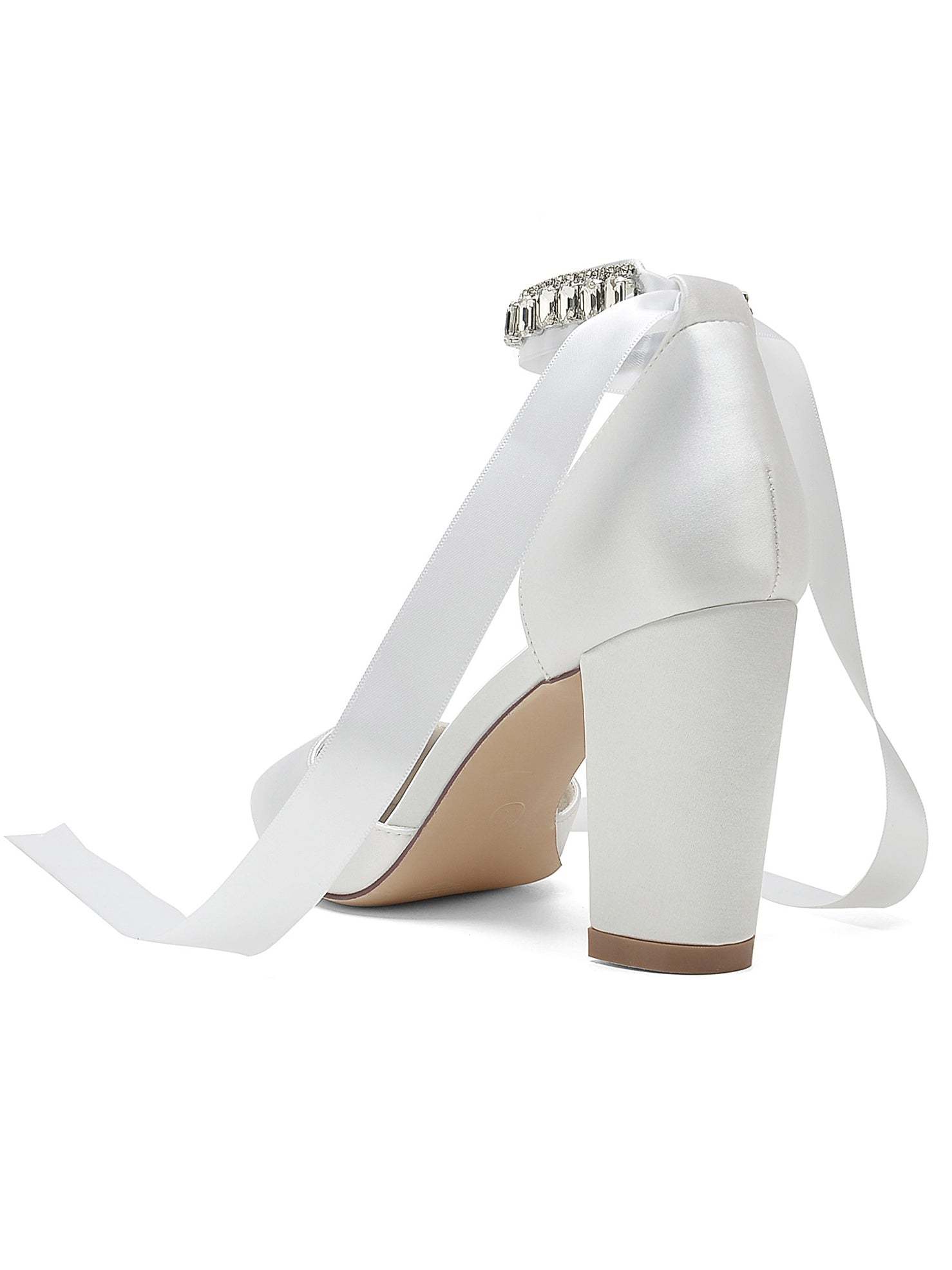 Bridesmaid High Heel Shoes for Women with Rhinestone Detail and Pointed Toe