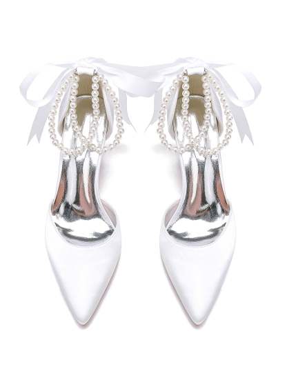 Bridesmaid Stiletto Heels with Rhinestones for Women's Wedding