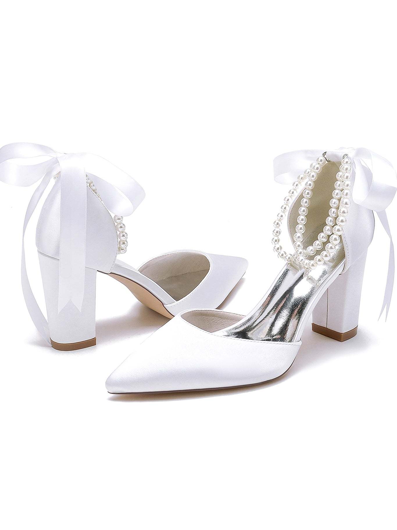 Bridesmaid Stiletto Heels with Rhinestones for Women's Wedding