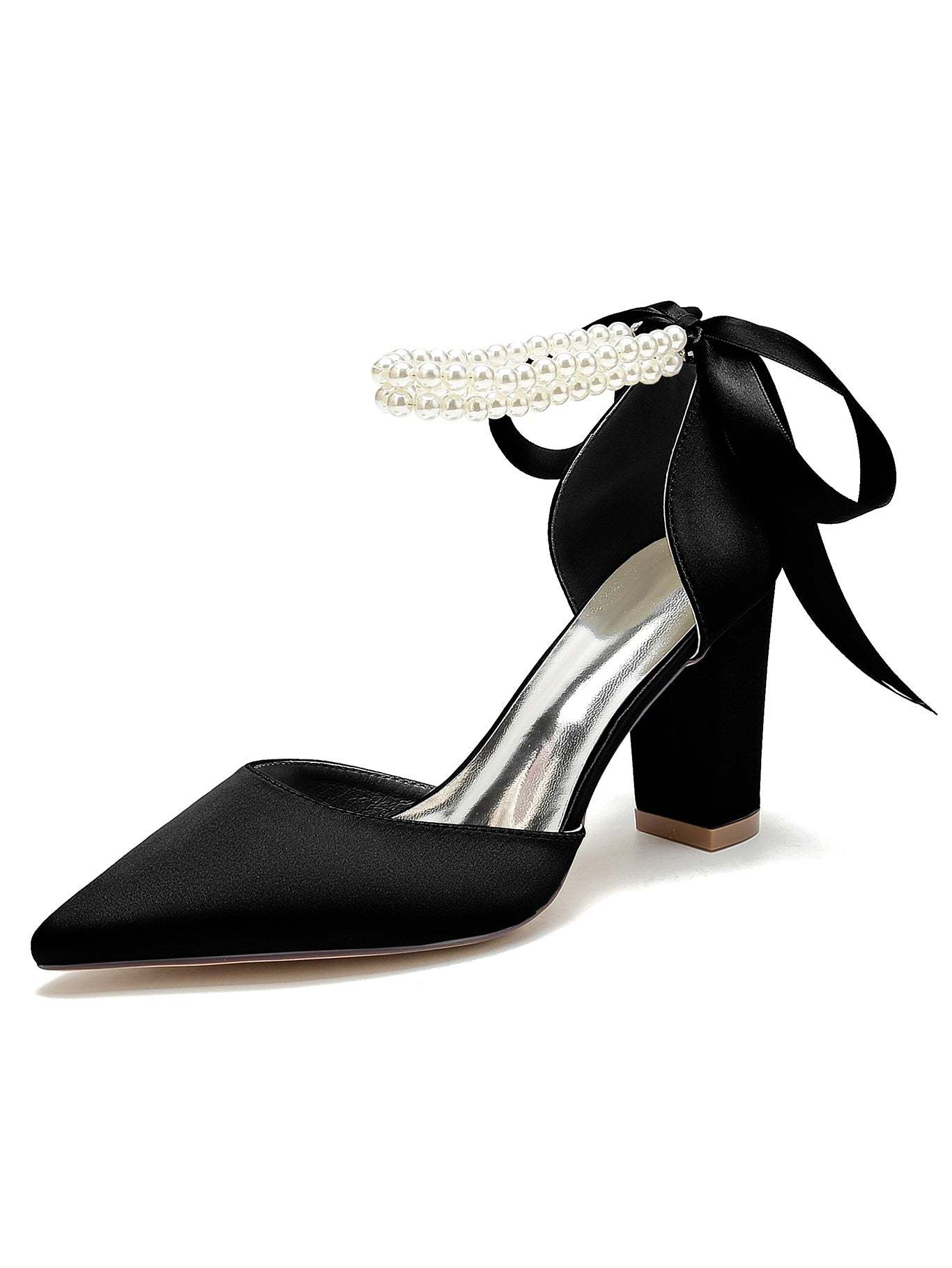 Bridesmaid Stiletto Heels with Rhinestones for Women's Wedding