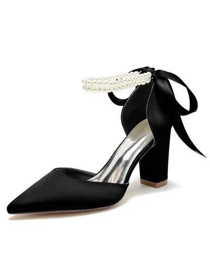 Bridesmaid Stiletto Heels with Rhinestones for Women's Wedding