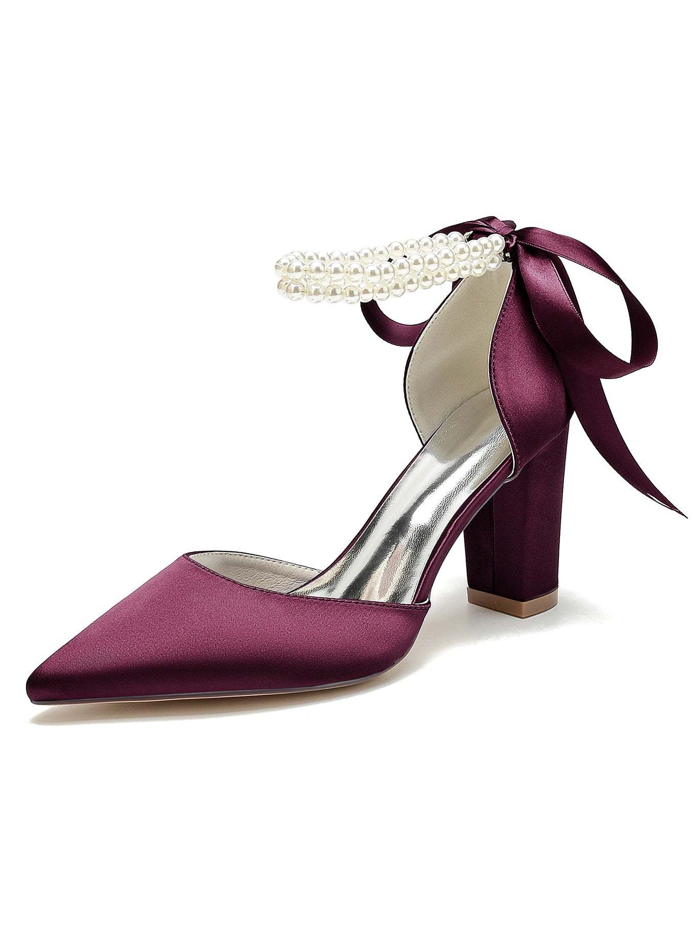 Bridesmaid Stiletto Heels with Rhinestones for Women's Wedding