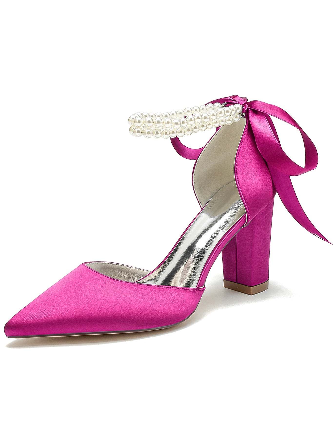 Bridesmaid Stiletto Heels with Rhinestones for Women's Wedding