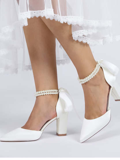 Bridesmaid Stiletto Heels with Rhinestones for Women's Wedding