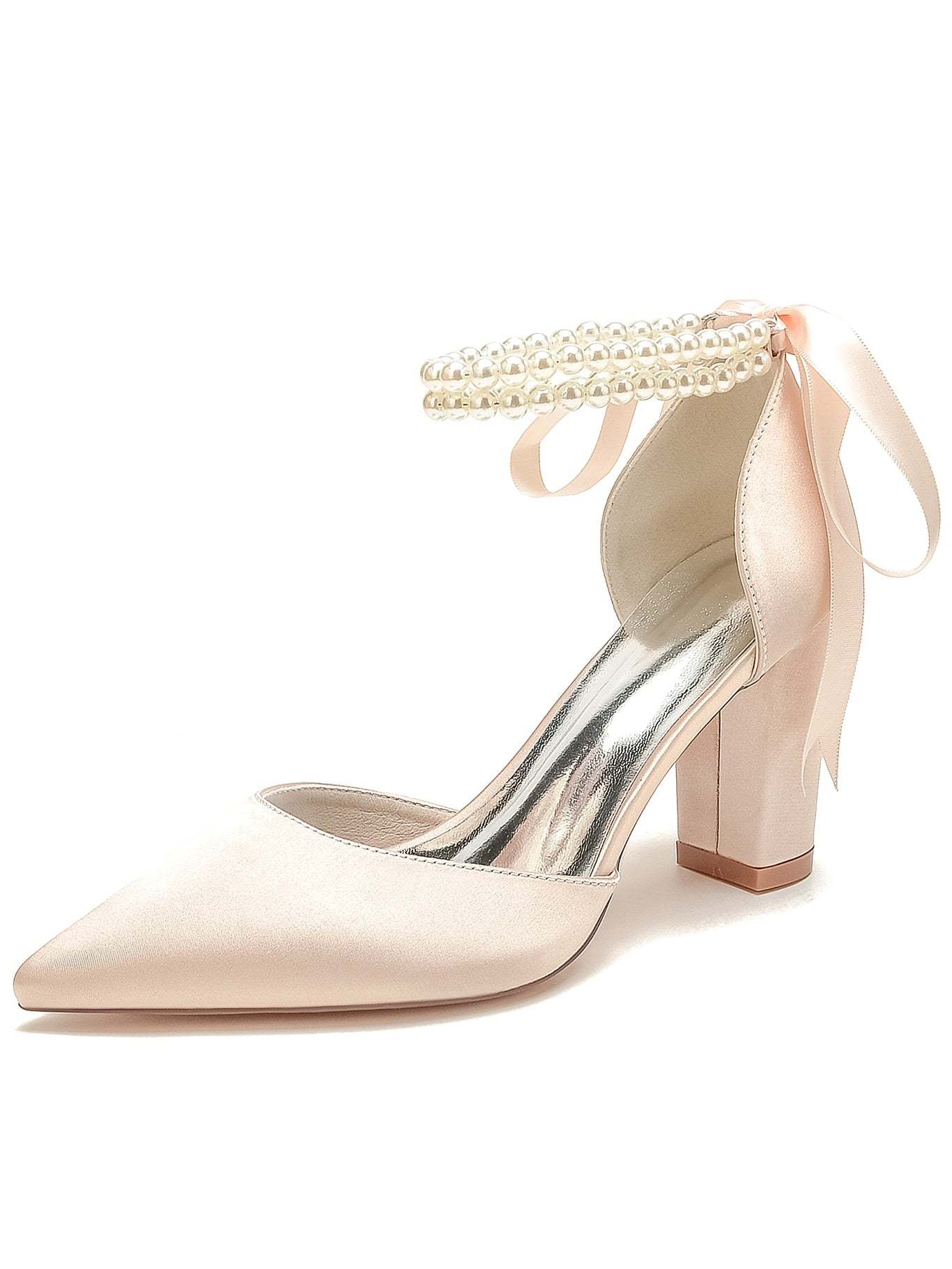 Bridesmaid Stiletto Heels with Rhinestones for Women's Wedding