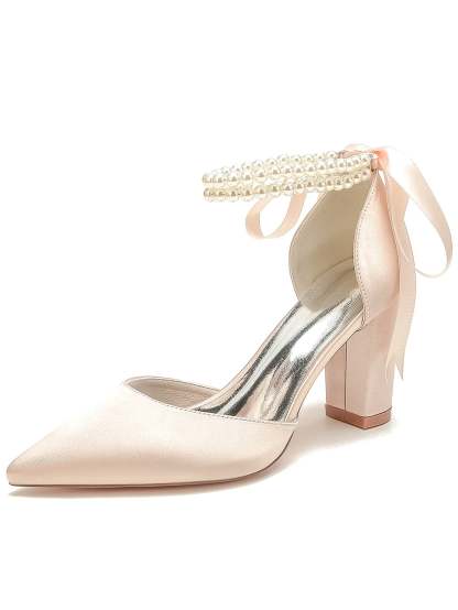 Bridesmaid Stiletto Heels with Rhinestones for Women's Wedding