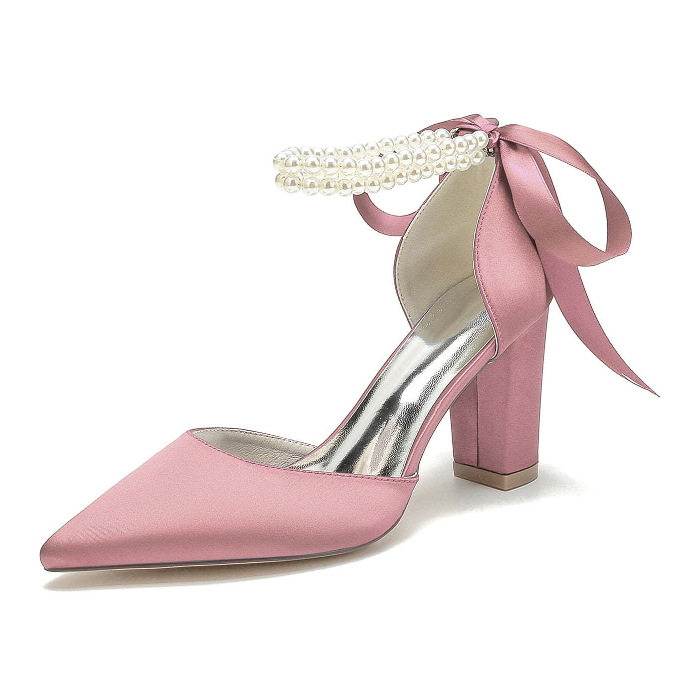 Bridesmaid Stiletto Heels with Rhinestones for Women's Wedding