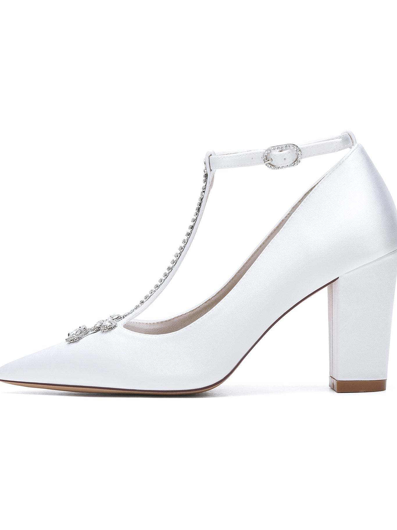 Bridal Stiletto Heels with Rhinestones for Women