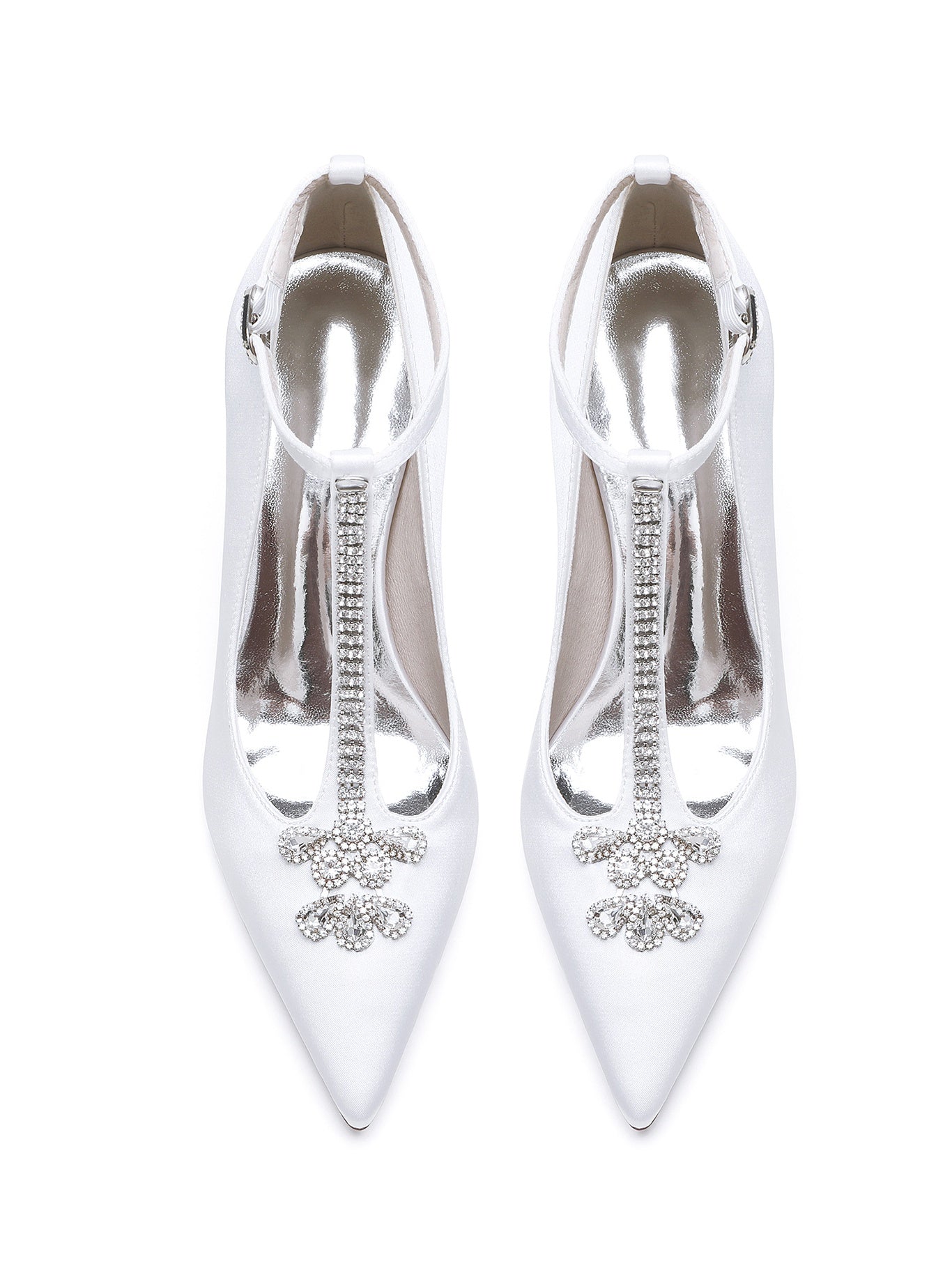 Bridal Stiletto Heels with Rhinestones for Women