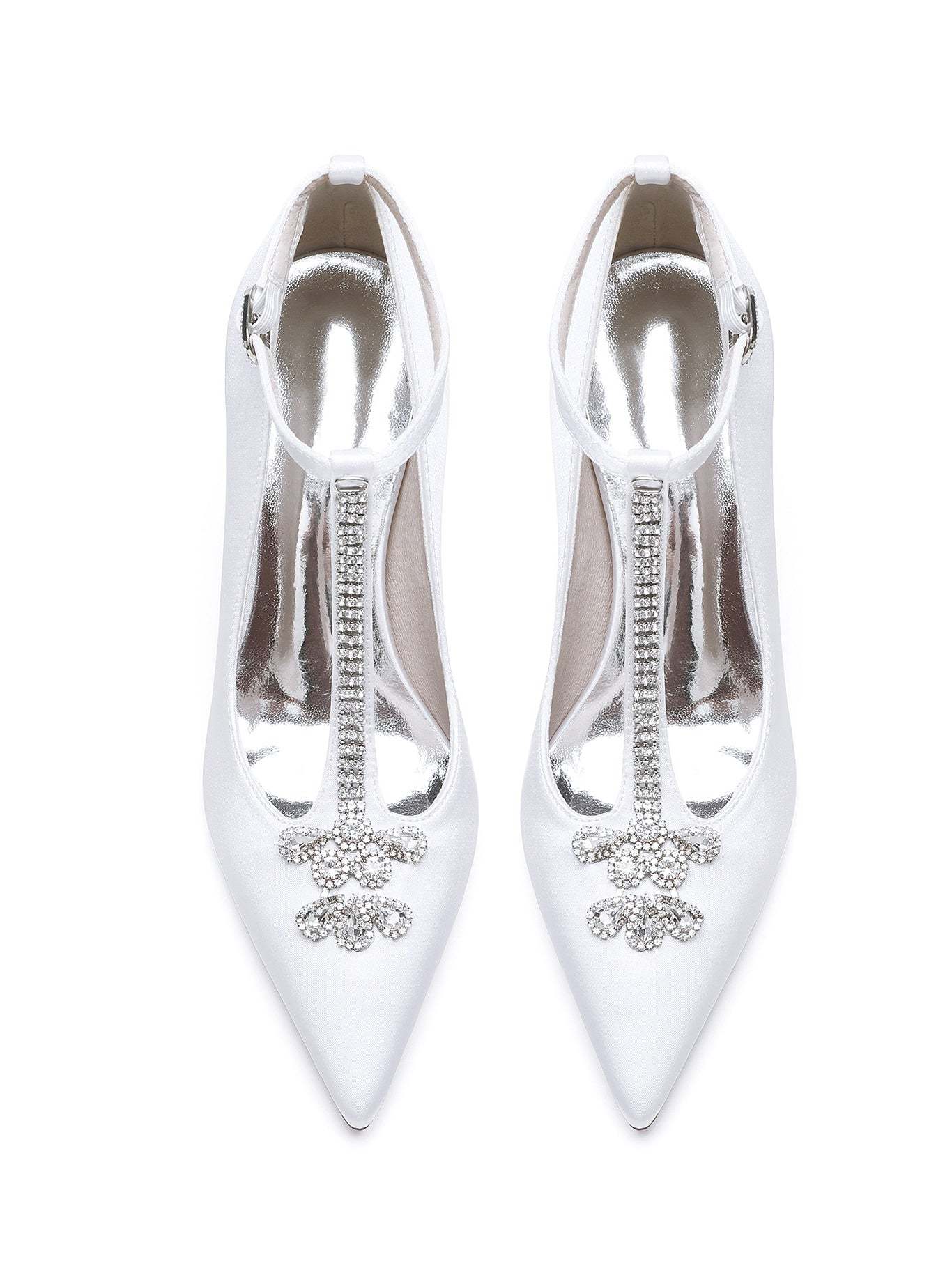 Bridal Stiletto Heels with Rhinestones for Women