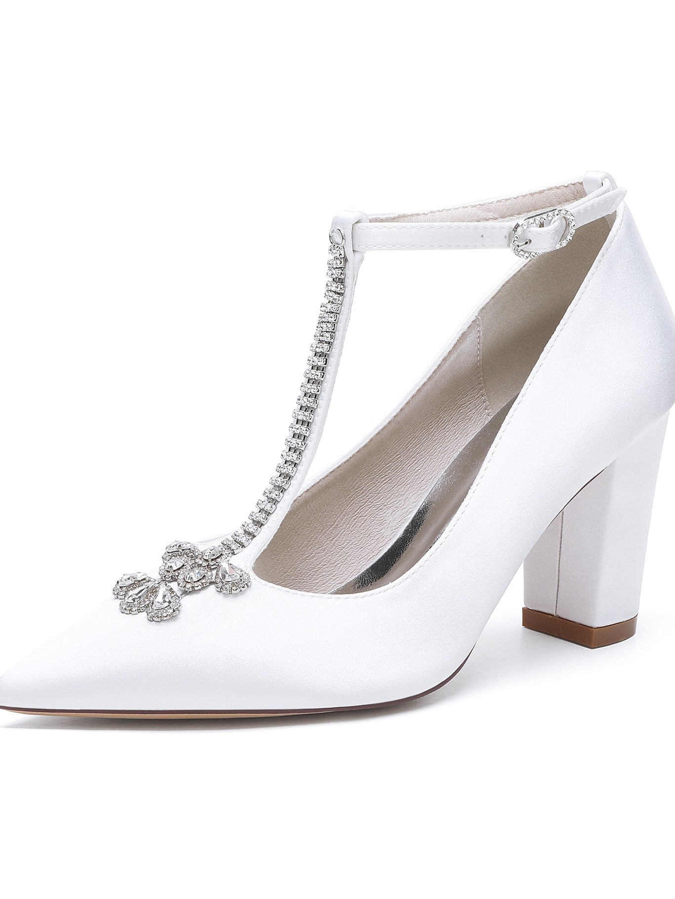 Bridal Stiletto Heels with Rhinestones for Women