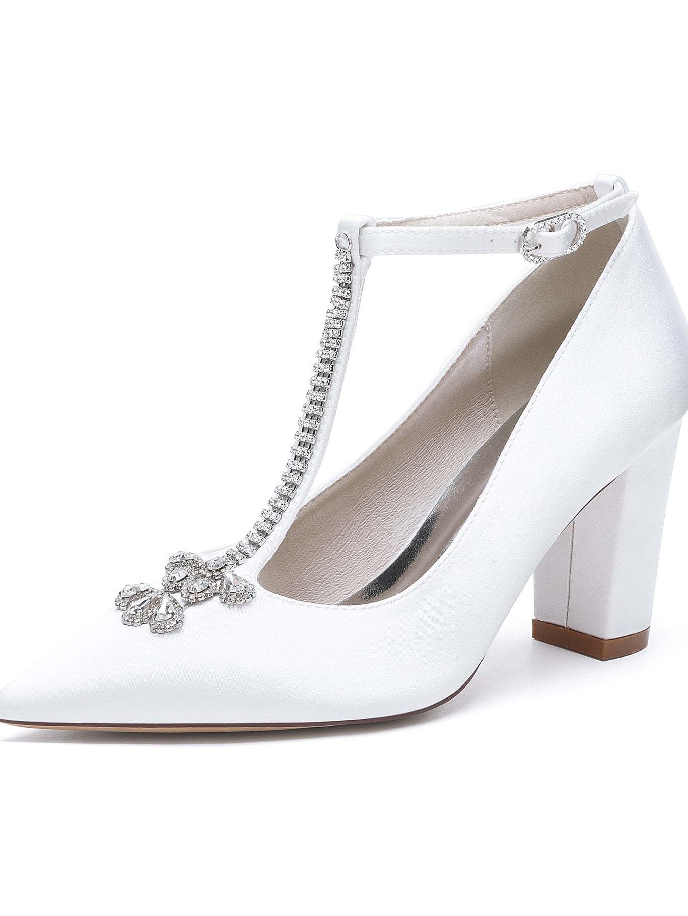 Bridal Stiletto Heels with Rhinestones for Women