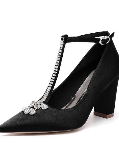 Bridal Stiletto Heels with Rhinestones for Women