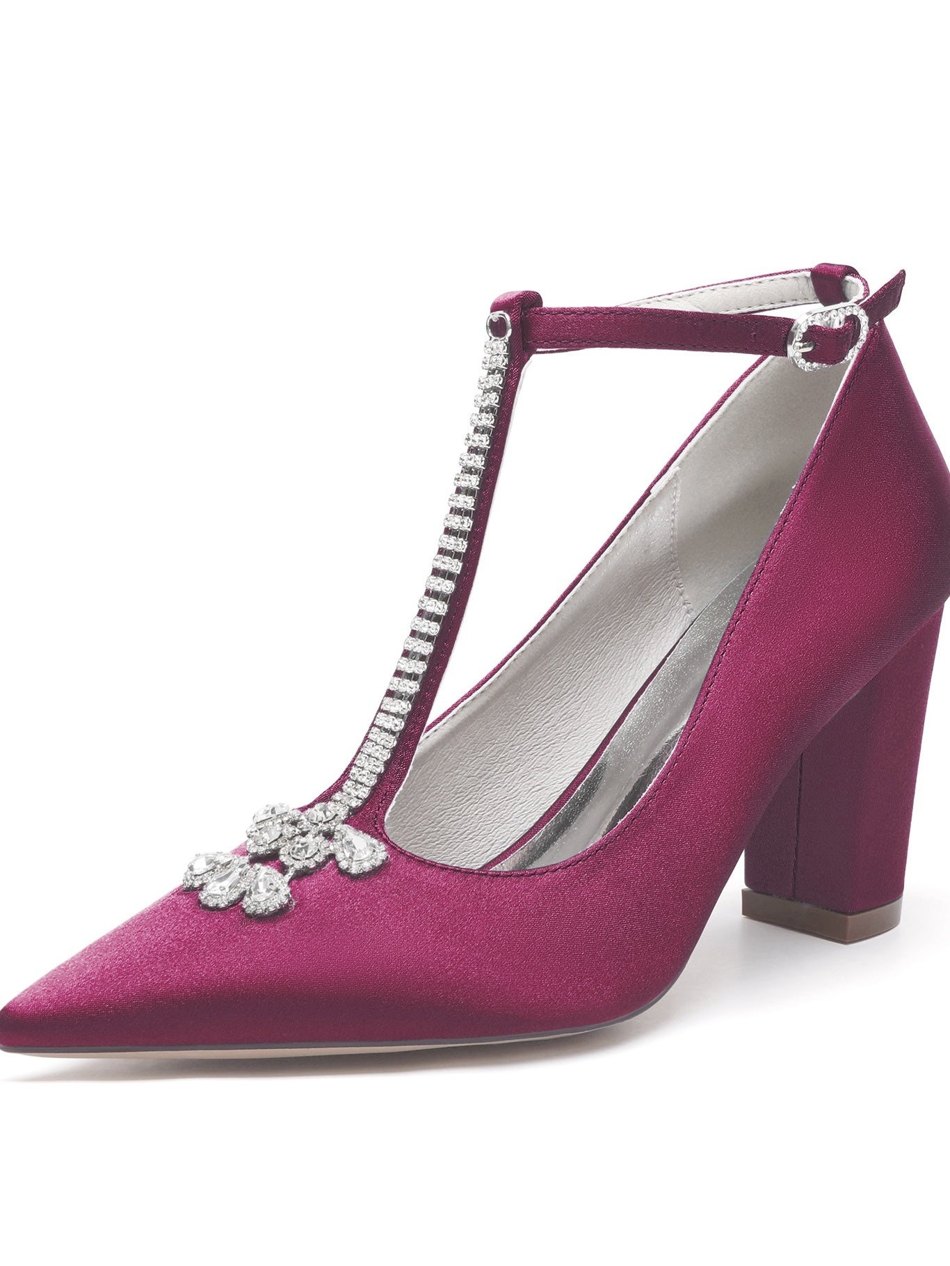 Bridal Stiletto Heels with Rhinestones for Women