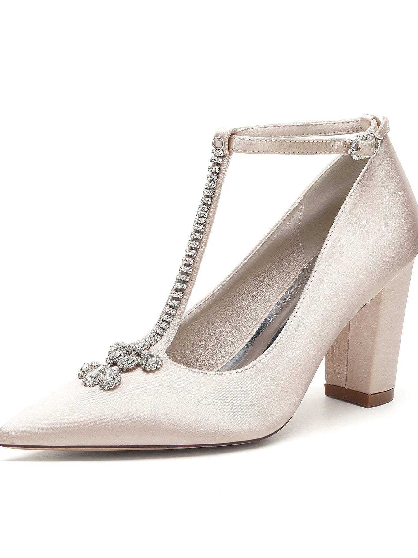 Bridal Stiletto Heels with Rhinestones for Women