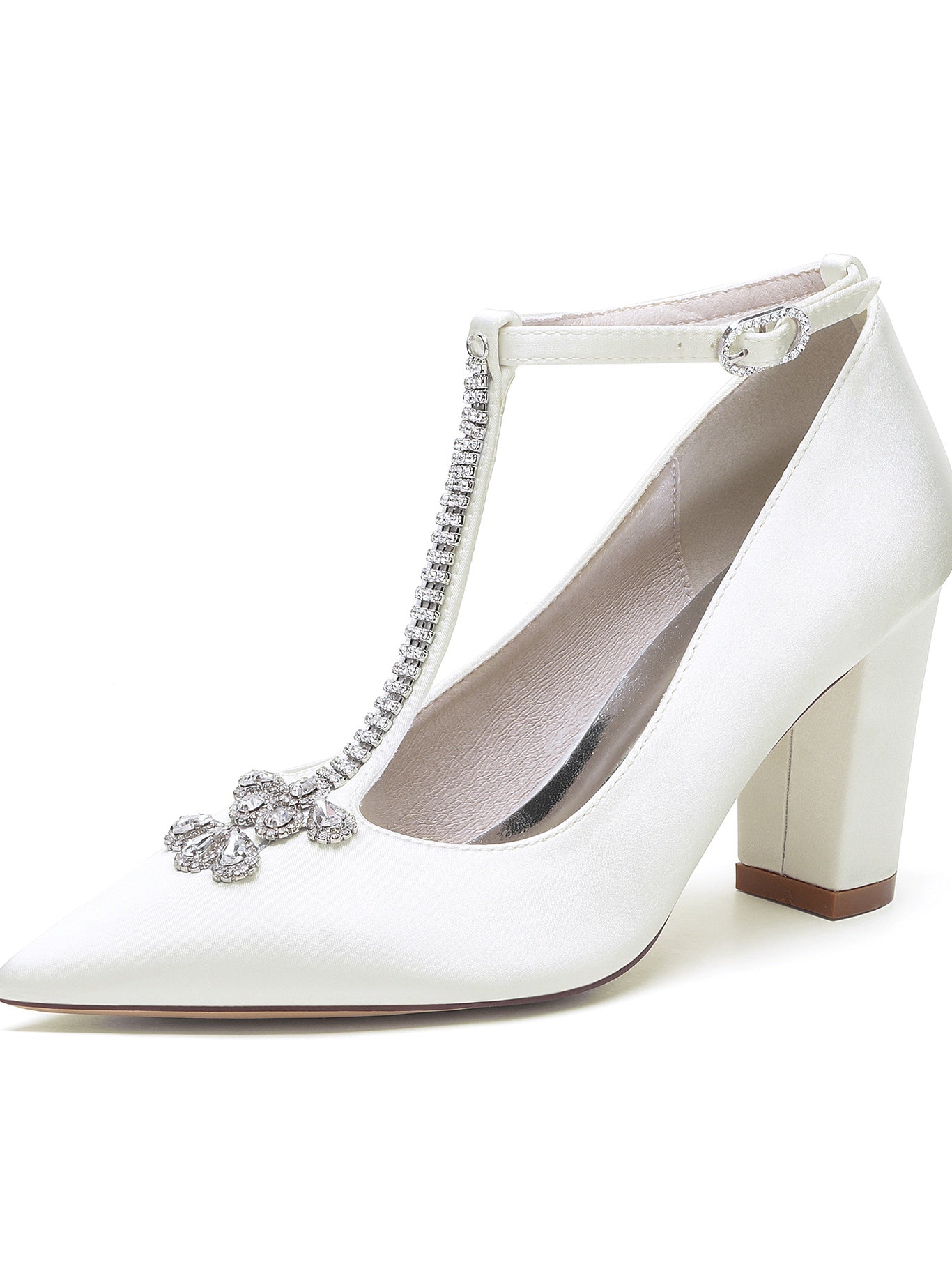 Bridal Stiletto Heels with Rhinestones for Women