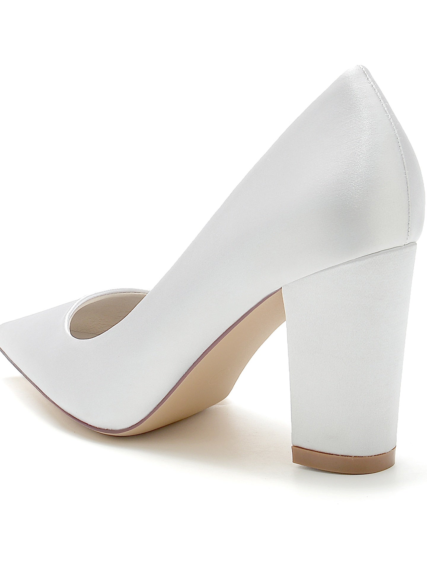 Pointed Toe Stiletto Heel Wedding Shoes for Women with Rhinestones