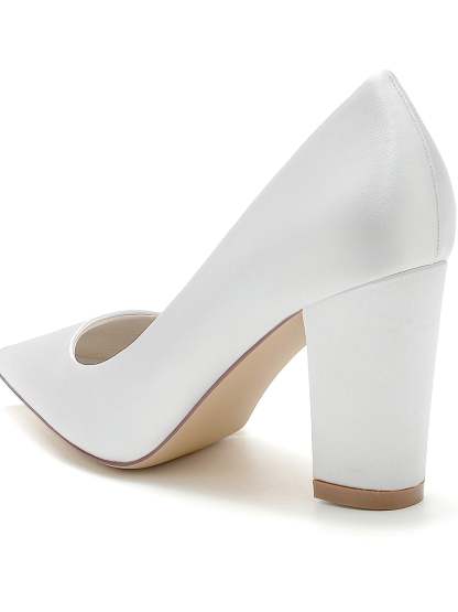 Pointed Toe Stiletto Heel Wedding Shoes for Women with Rhinestones