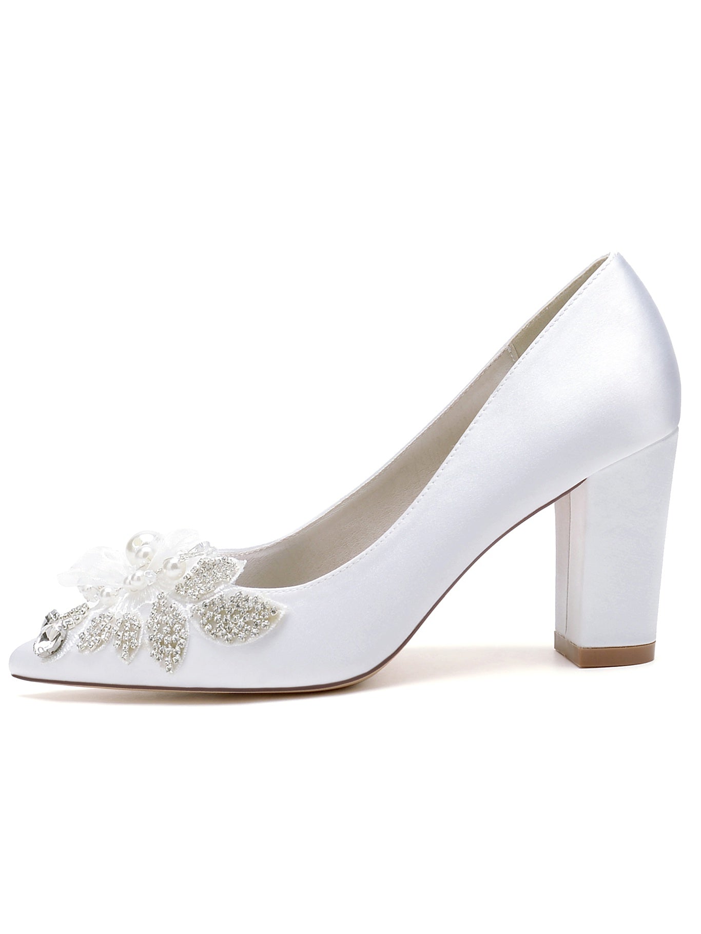 Bridesmaid Wedding Shoes for Women with Lace and Pointed Toe in High Heel