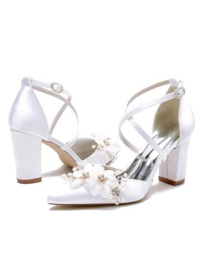 Bridal High Heel Shoes for Women with Pointed Toe