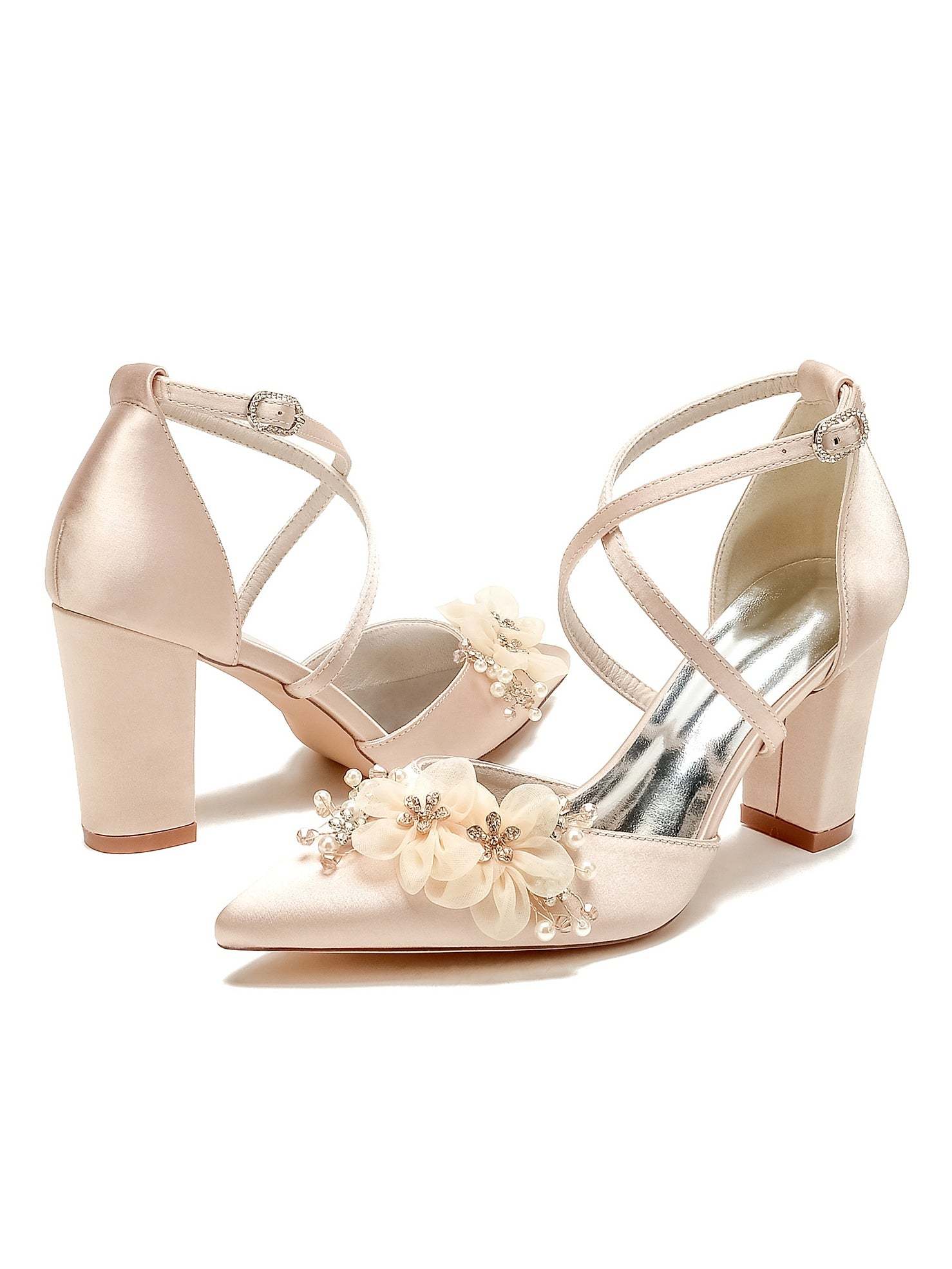 Bridal High Heel Shoes for Women with Pointed Toe