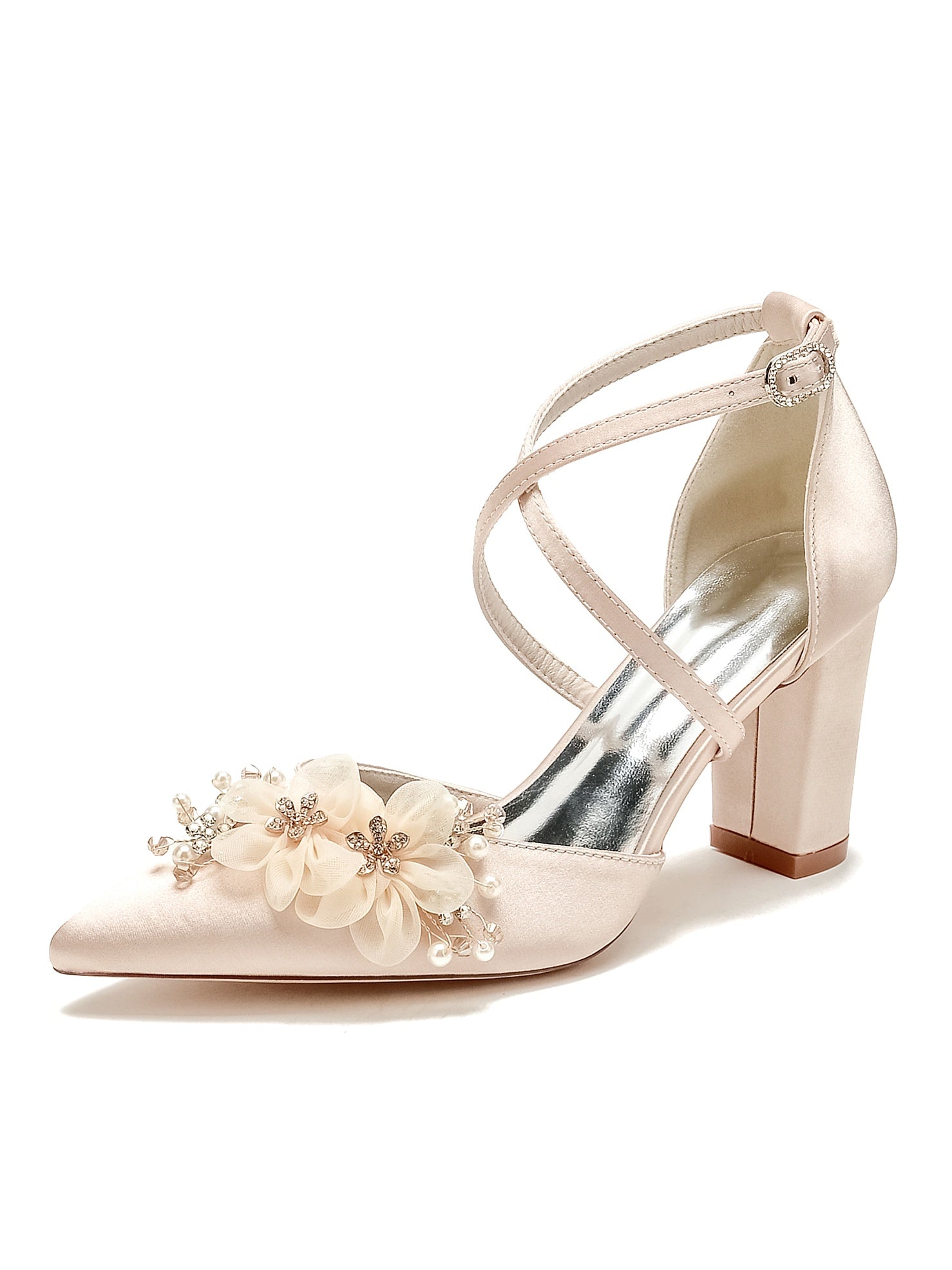 Bridal High Heel Shoes for Women with Pointed Toe