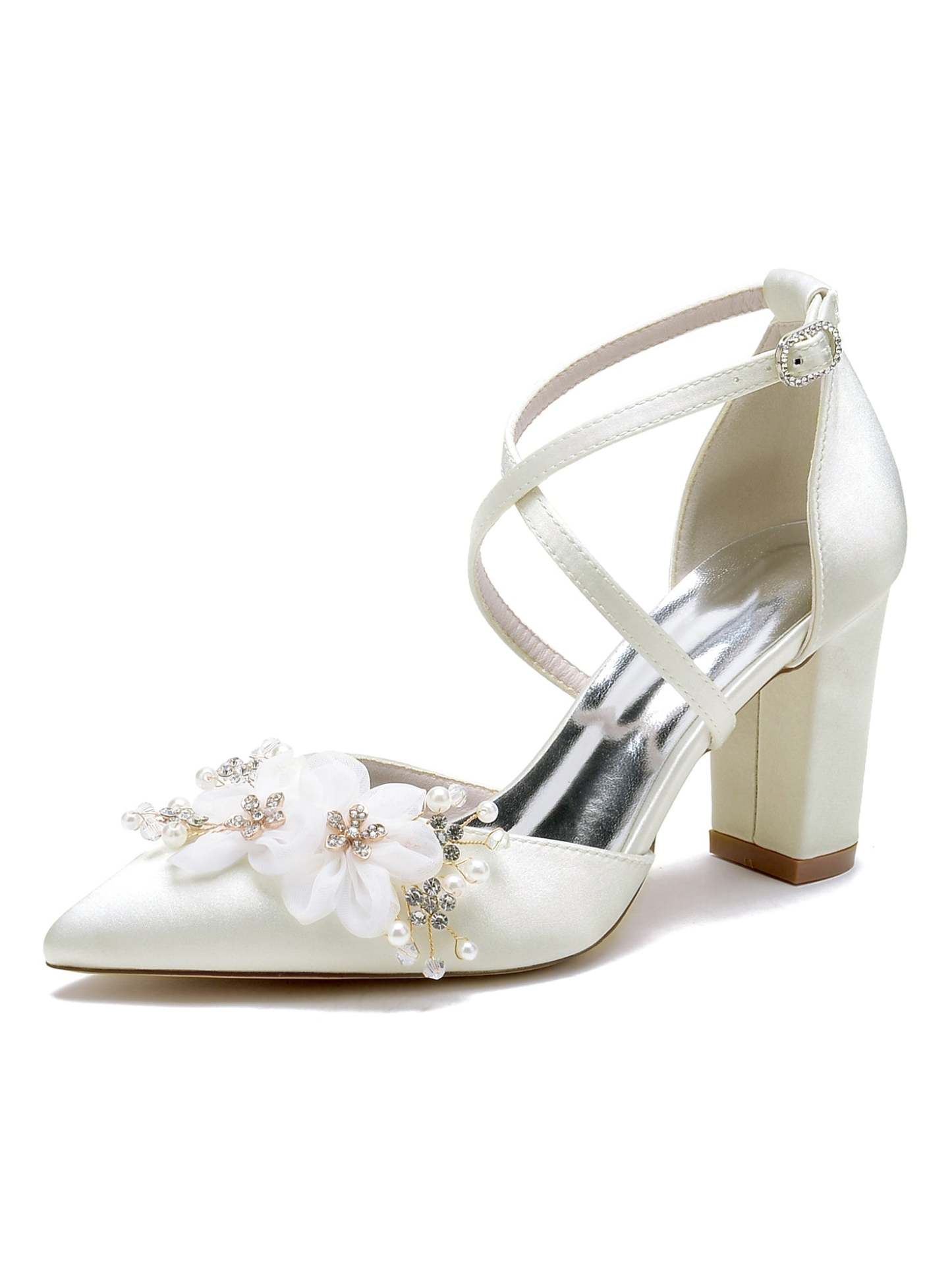 Bridal High Heel Shoes for Women with Pointed Toe