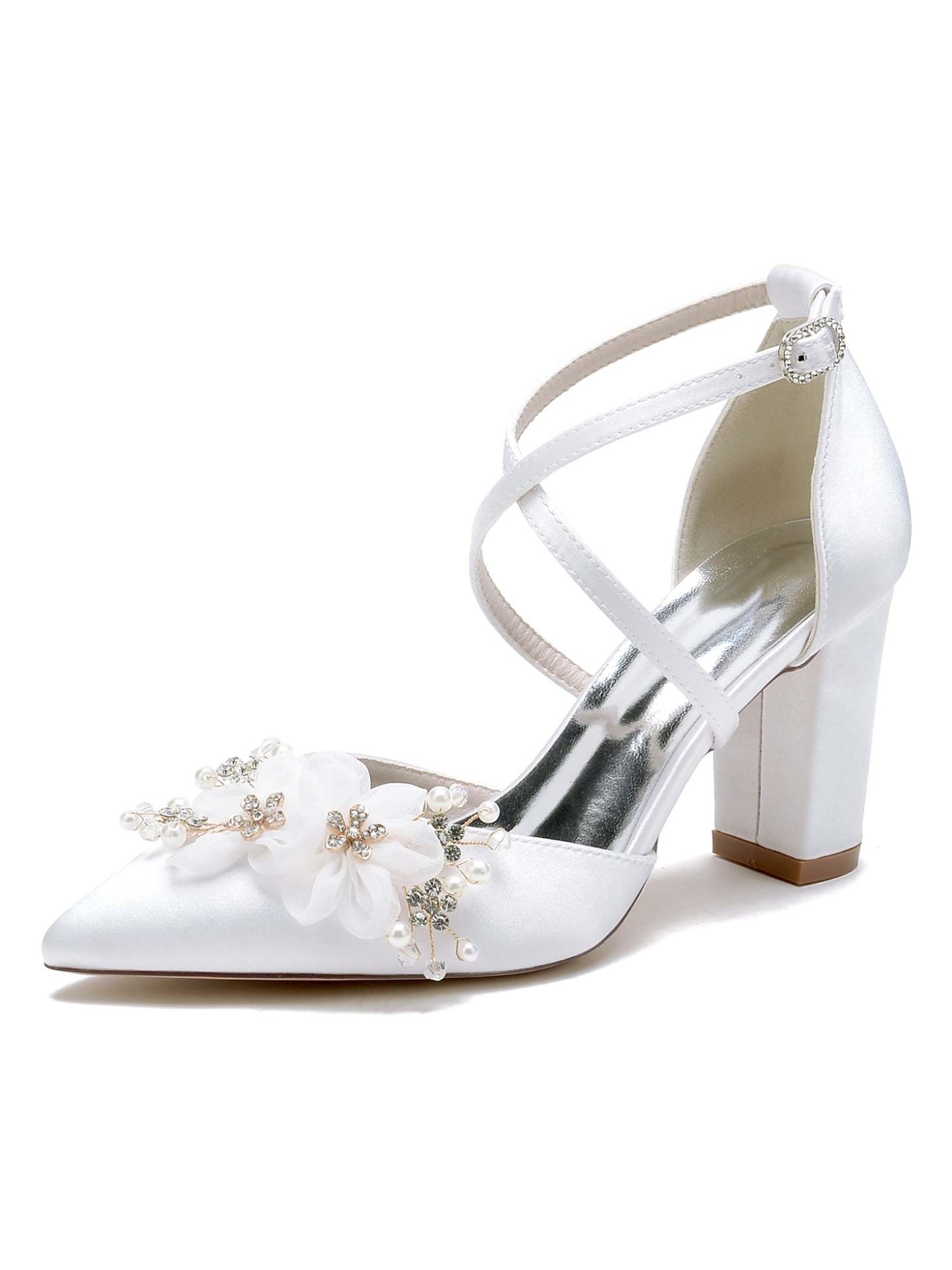 Bridal High Heel Shoes for Women with Pointed Toe