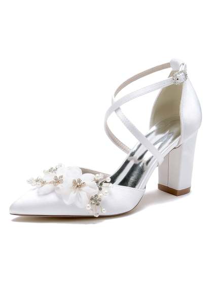 Bridal High Heel Shoes for Women with Pointed Toe