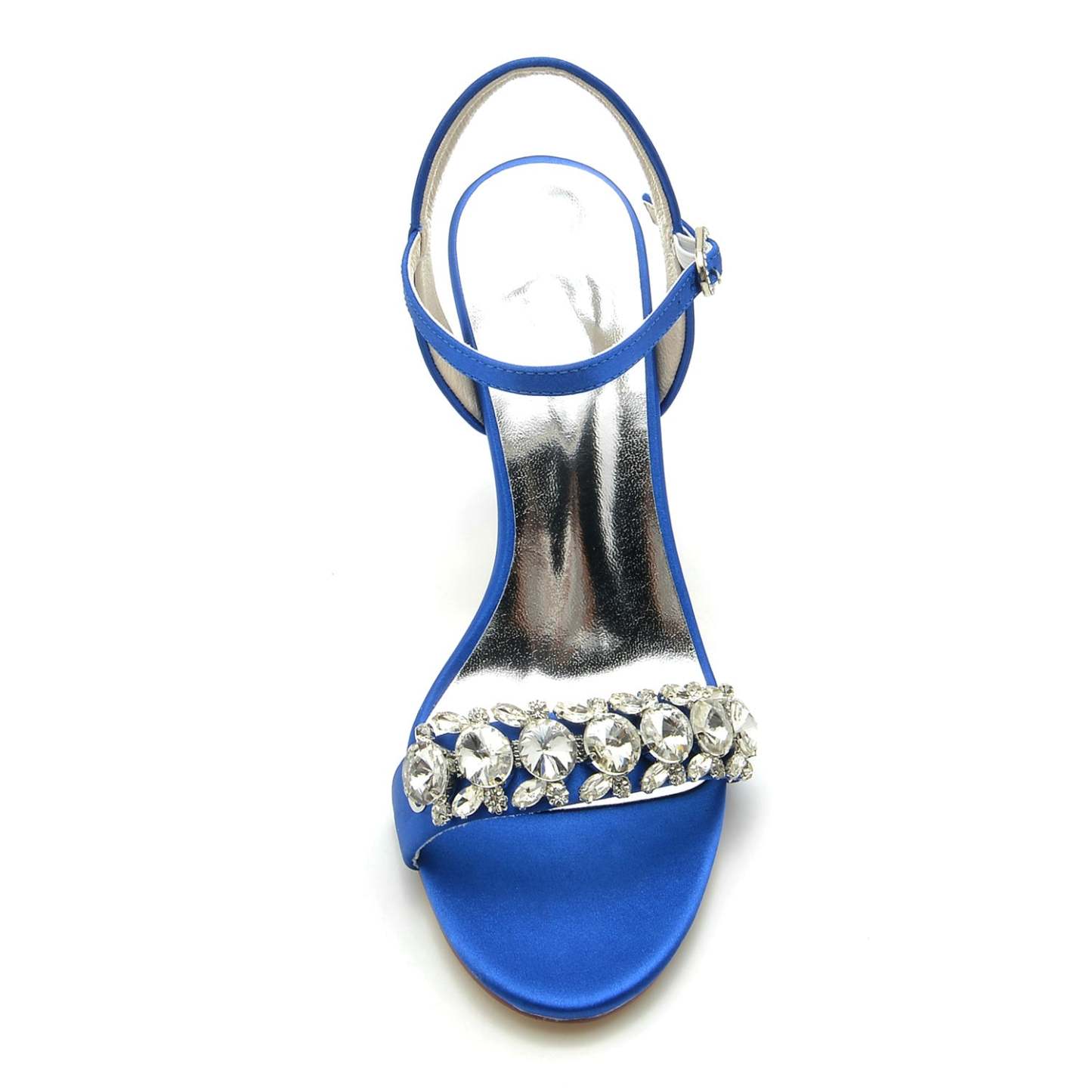 Bridal High Heel Shoes for Women with Rhinestone Buckle and Open Toe