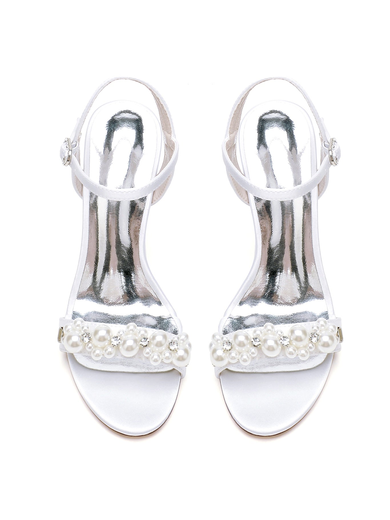 Bridesmaid Shoes for Women with Rhinestone Stiletto Heels and Open Toe