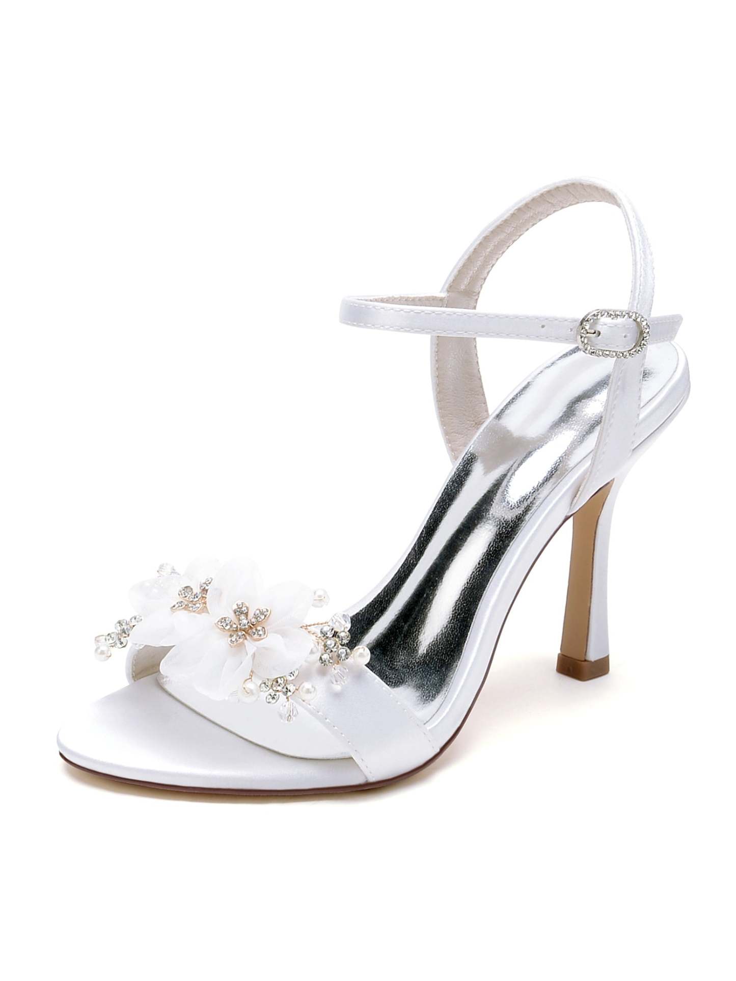 Bridesmaid Shoes for Women with Floral High Heels and Open Toe