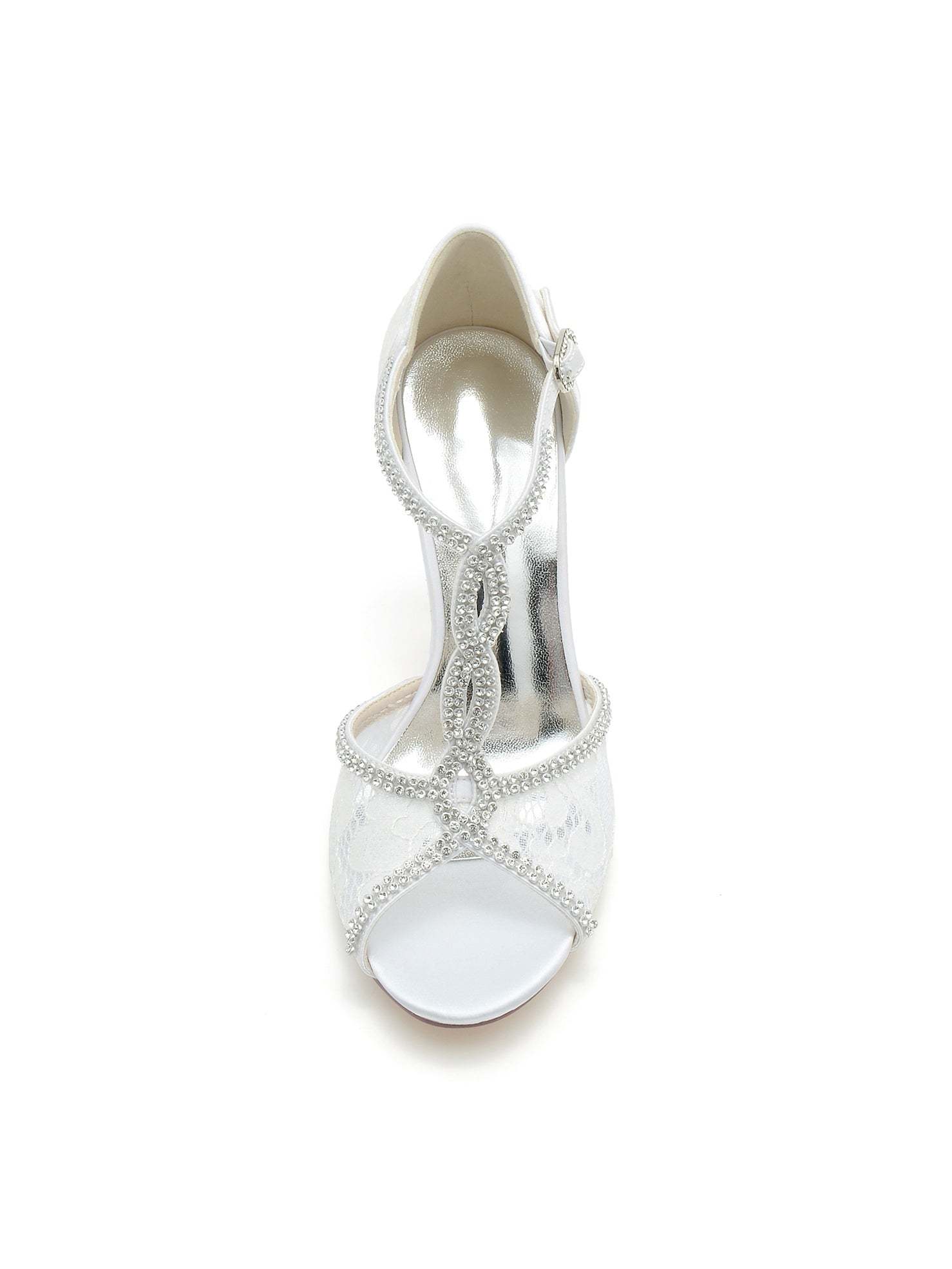 Bridal Lace High Heel Open Toe Shoes for Women