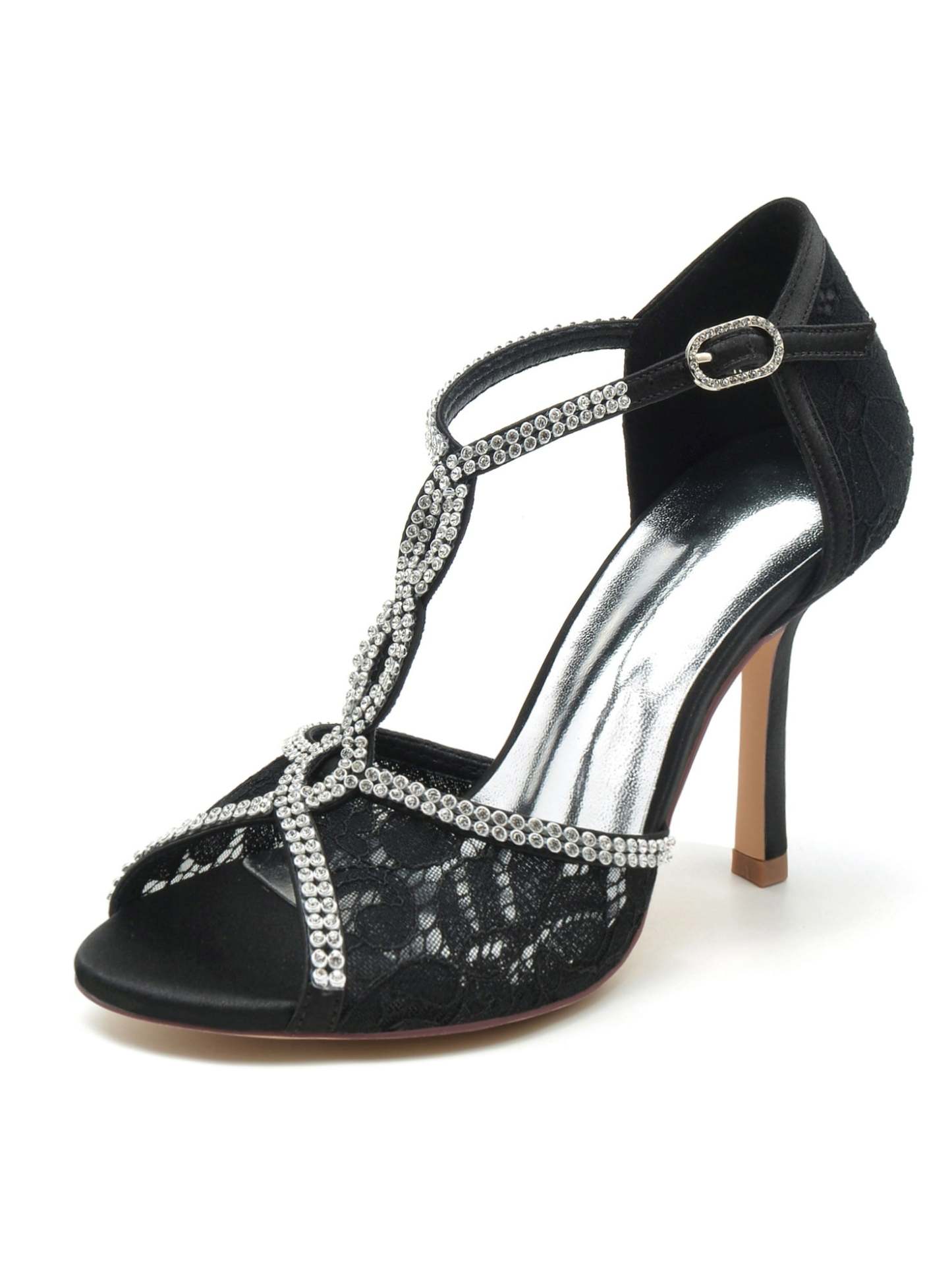 Bridal Lace High Heel Open Toe Shoes for Women