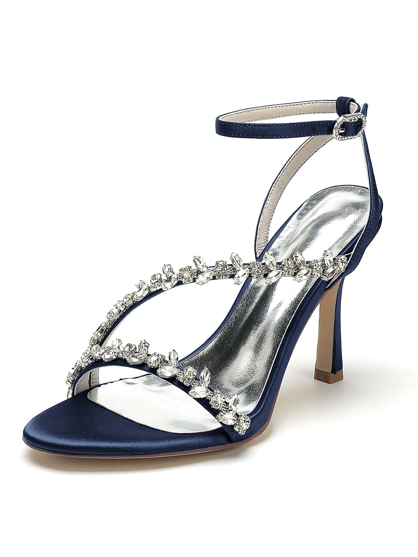 Bridal High Heel Open Toe Shoes with Rhinestones for Women