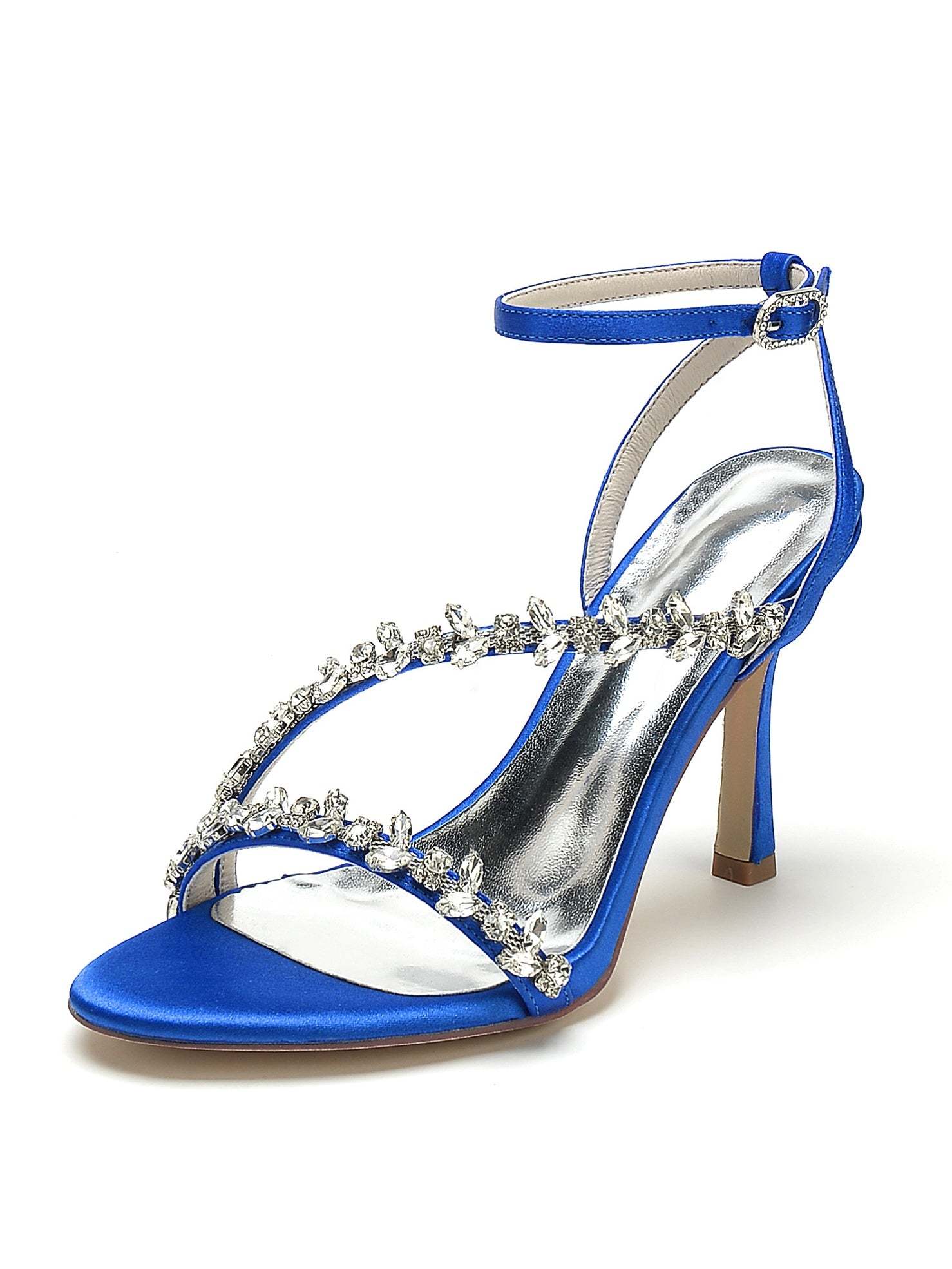Bridal High Heel Open Toe Shoes with Rhinestones for Women