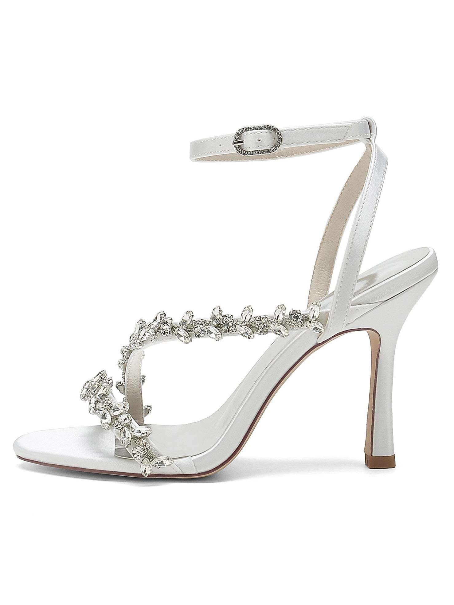 Bridal High Heel Open Toe Shoes with Rhinestones for Women